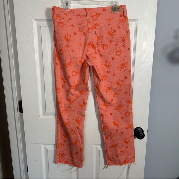Levi's Perfectly Slimming 512 Straight Leg jeans, pink/orange, floral, spring - Picture 7 of 16